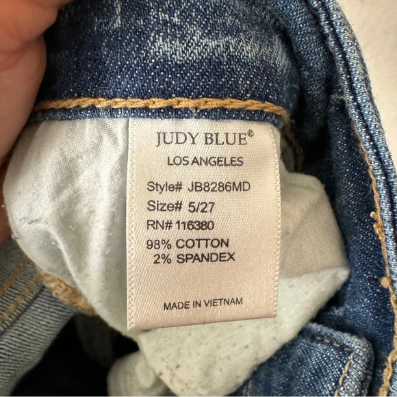Judy blue boyfriend fit distressed jeans size 5 or 27 - Picture 7 of 7